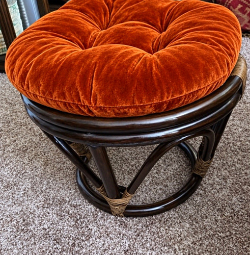Vintage rattan stool - vintage,