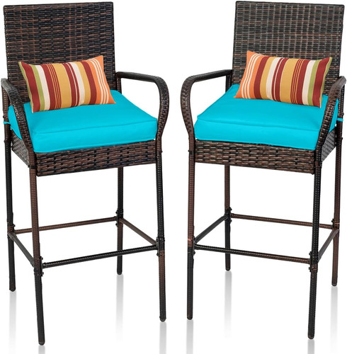 Outdoor wicker bar stool - bar, set
