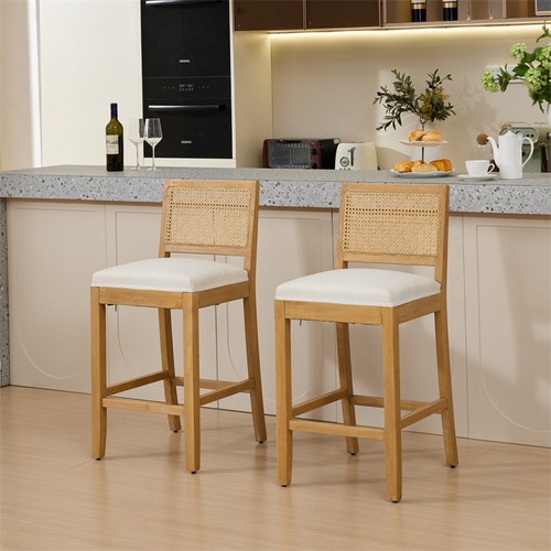Set solid wood rattan bar - wood,