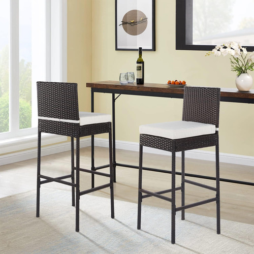 Outdoor bar stools rattan - bar,